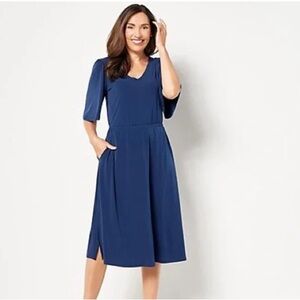 GIRL WITH CURVES Knit Midi With Flutter Sleeve A504600